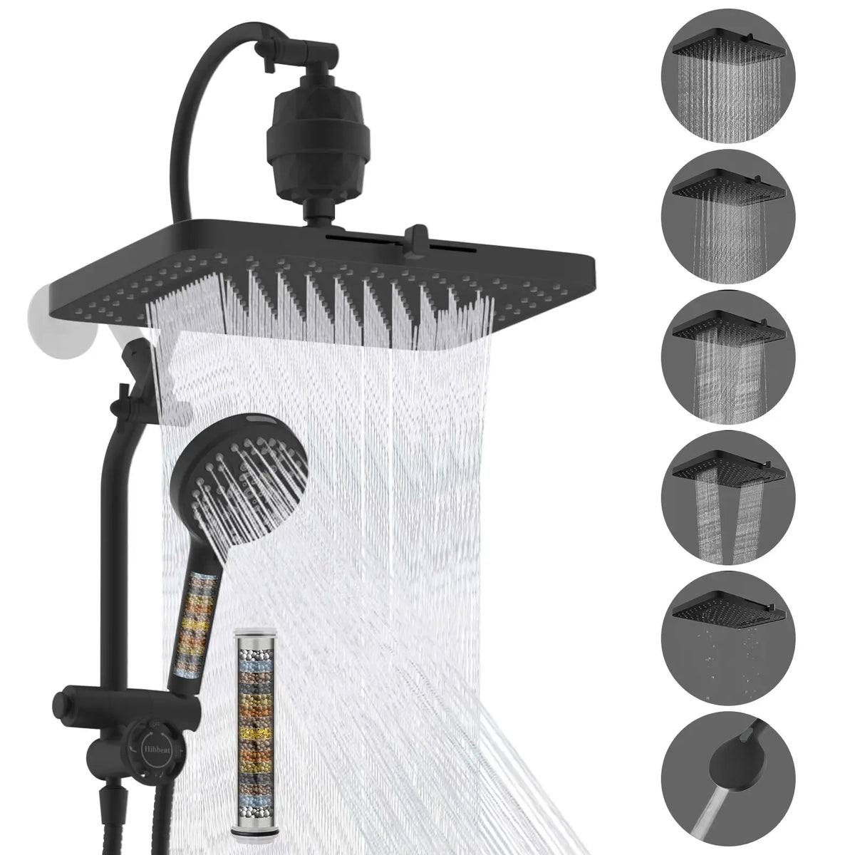 High-Pressure Rainfall Shower Head Combo – 10-Mode Handheld Sprayer & Adjustable Extension Arm