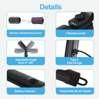 Upgraded Electric Grill Brush: Cordless Rechargeable Scrubber with Heavy-Duty Scouring Pad