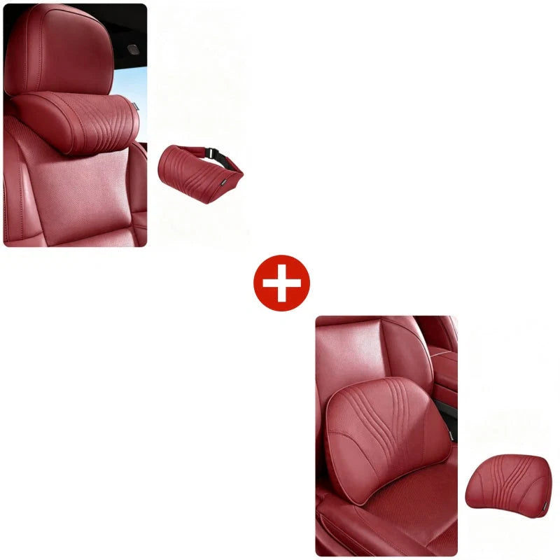 🚗💤 Universal memory foam car headrest and neck pillow, ideal for long-distance road trips