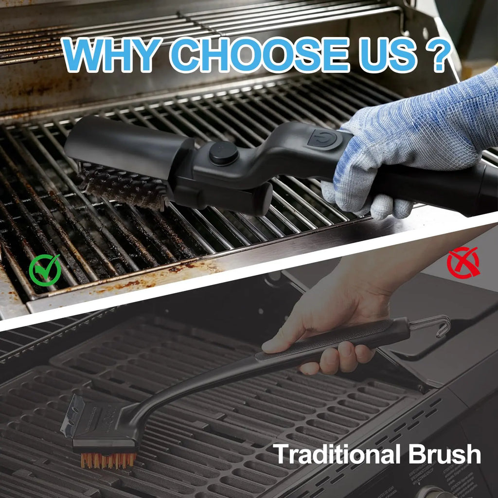 Upgraded Electric Brush,Rechargeable Cordless Grill Cleaning Brush.