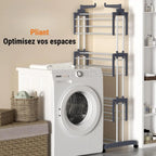 Clothes Airer Clothes Drying Rack Indoor Clothes Horse Laundry Clothes Rack Clothes Dryer 4 Tier Foldable Space Saving With Shoe Rack Stainless Steel Easy Storage