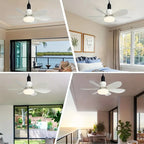 ⏰LAST DAY SALE 70% OFF🔥40W LED Ceiling Fan Light – 20.5” Ultra-Quiet with Remote 🎯 | E27 + FREE B22 Adapter 🔌 | For Bedroom 😴, Kitchen 👩‍🍳 & Garage 🛠️