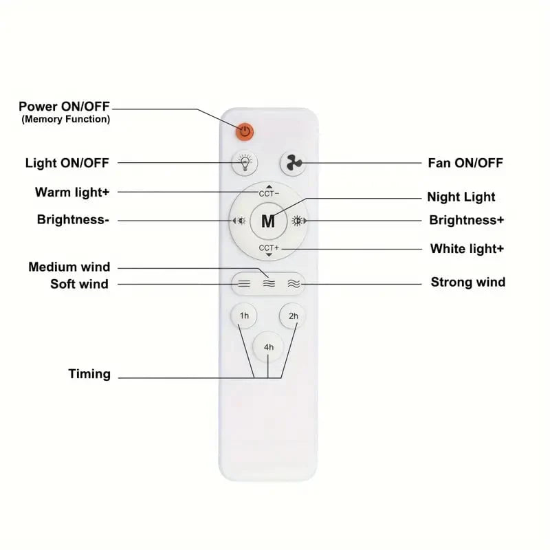 ⏰LAST DAY SALE 70% OFF🔥40W LED Ceiling Fan Light – 20.5” Ultra-Quiet with Remote 🎯 | E27 + FREE B22 Adapter 🔌 | For Bedroom 😴, Kitchen 👩‍🍳 & Garage 🛠️