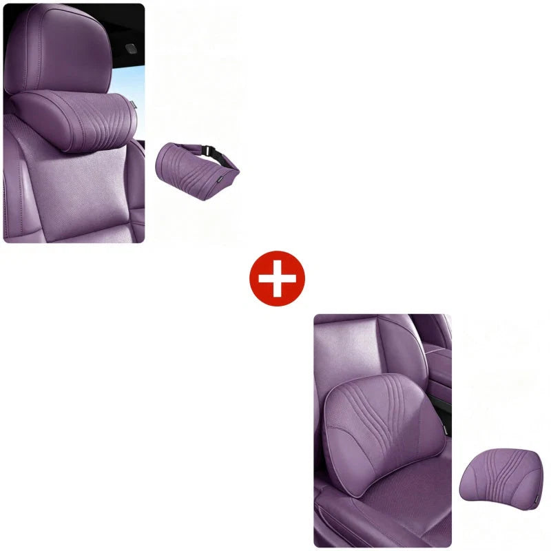 🚗💤 Universal memory foam car headrest and neck pillow, ideal for long-distance road trips