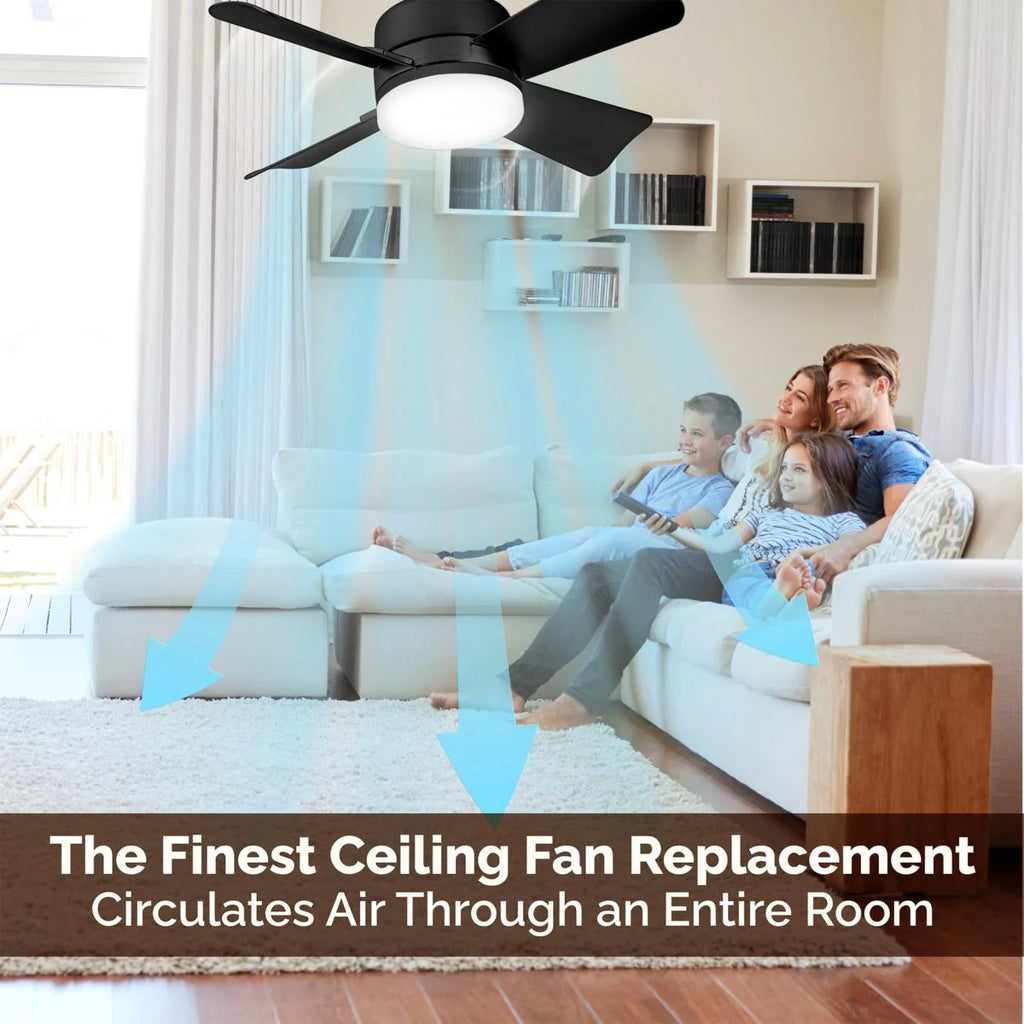 ⏰LAST DAY SALE 70% OFF🔥40W LED Ceiling Fan Light – 20.5” Ultra-Quiet with Remote 🎯 | E27 + FREE B22 Adapter 🔌 | For Bedroom 😴, Kitchen 👩‍🍳 & Garage 🛠️