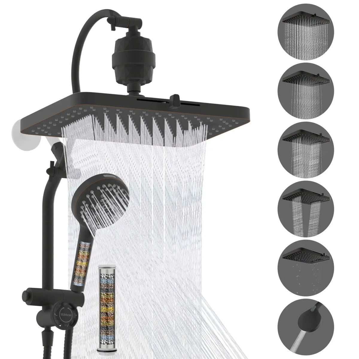High-Pressure Rainfall Shower Head Combo – 10-Mode Handheld Sprayer & Adjustable Extension Arm