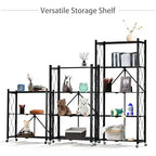 Portable Foldable Metal Steel Storage Rack, No Assembly Required