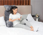 Extra-large reading pillow with removable neck cushion, suitable for sitting on bed or sofa