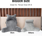 Extra-large reading pillow with removable neck cushion, suitable for sitting on bed or sofa
