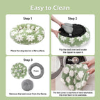Texture doughnut-shaped round dog bed, detachable and washable cover