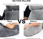 Extra-large reading pillow with removable neck cushion, suitable for sitting on bed or sofa