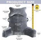 Extra-large reading pillow with removable neck cushion, suitable for sitting on bed or sofa