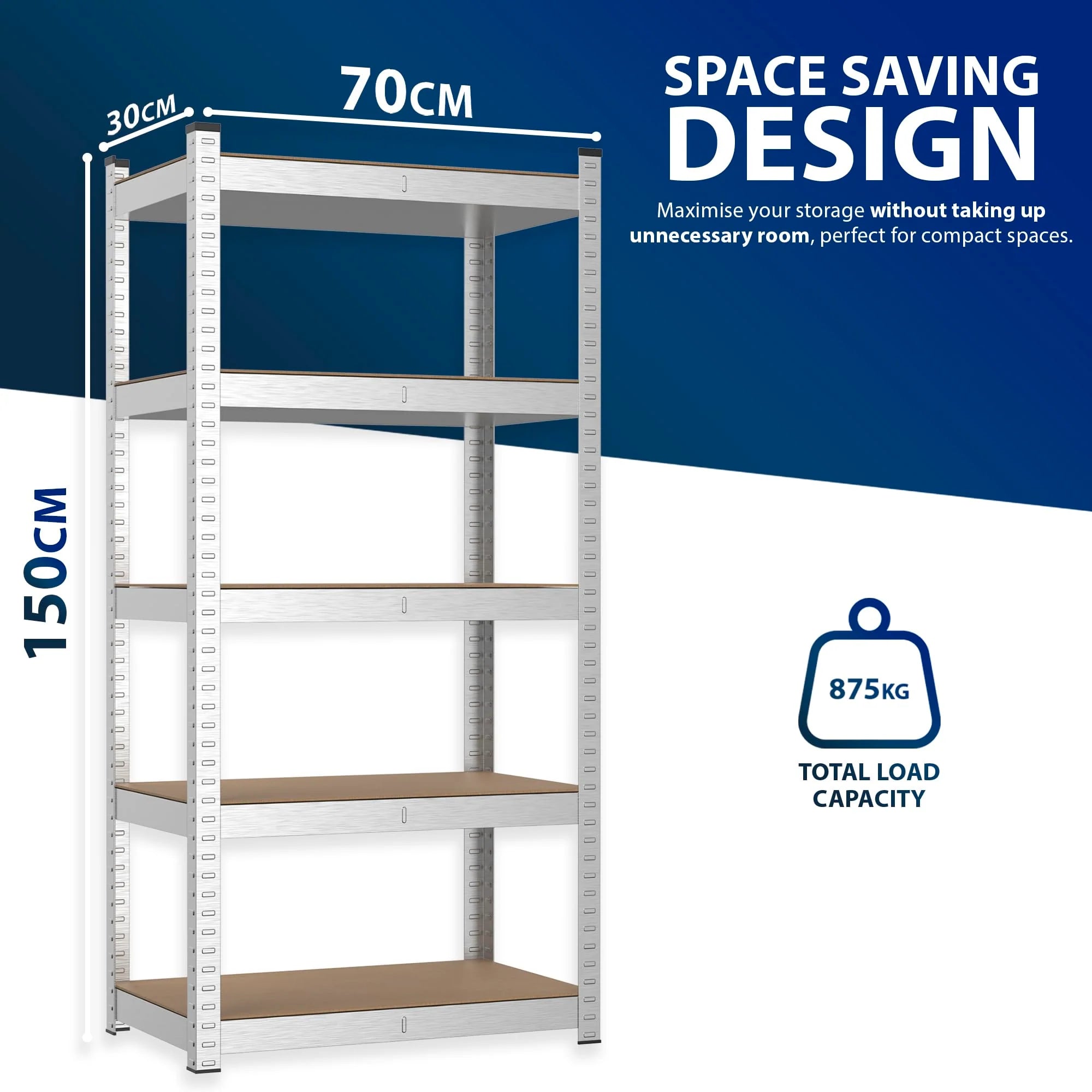 Regular 5 Tier Garage Shelving Unit