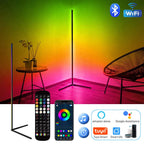 Dimmable RGB Corner Floor Lamp - 140cm Smart LED Mood Light for Living Room and Bedroom, Nordic Home Decor