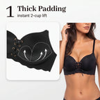 Drawstring Push Up Bra | Instant Cleavage & Anti-Sagging | Add 2 Cups Padded Wireless Strapless Bras Comfort Bra for A B C Cups Womenswear Minimalist