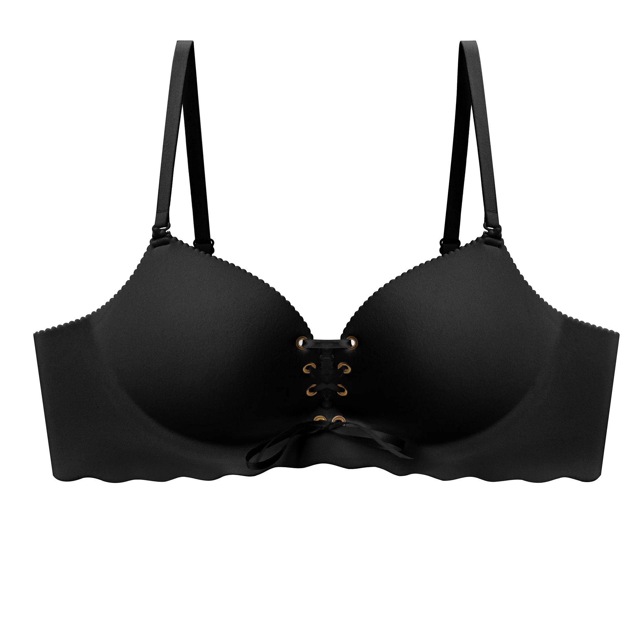 Drawstring Push Up Bra | Instant Cleavage & Anti-Sagging | Add 2 Cups Padded Wireless Strapless Bras Comfort Bra for A B C Cups Womenswear Minimalist