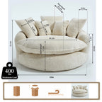 Extra-large plush sheepskin casual sofa