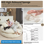 Extra-large plush sheepskin casual sofa