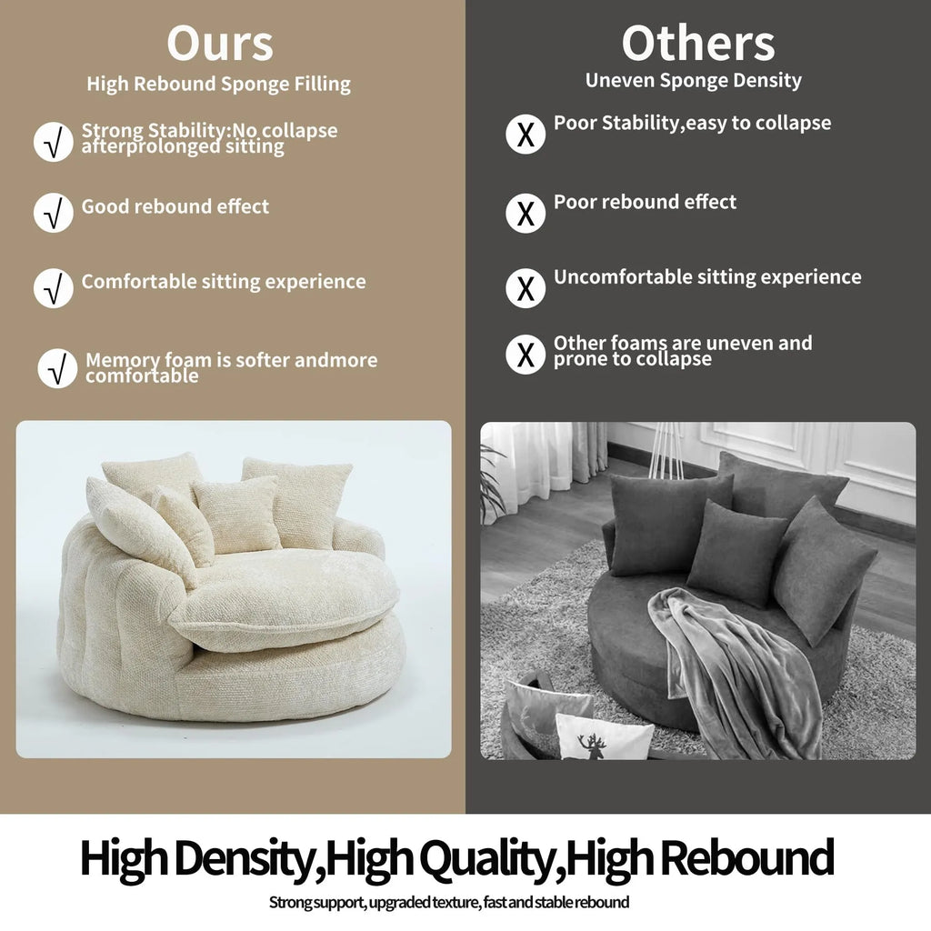 Extra-large plush sheepskin casual sofa