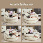 Extra-large plush sheepskin casual sofa