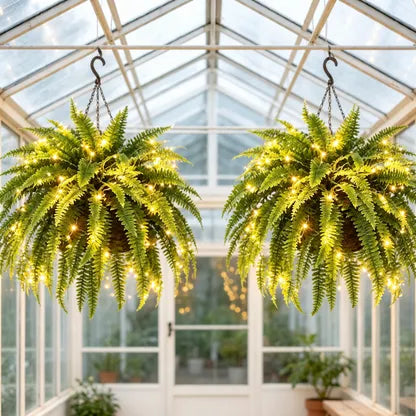 🔥Christmas Hot Sale🏆-🎄Pre-Lit Artificial Christmas Hanging Basket
