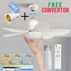 ⏰LAST DAY SALE 70% OFF🔥40W LED Ceiling Fan Light – 20.5” Ultra-Quiet with Remote 🎯 | E27 + FREE B22 Adapter 🔌 | For Bedroom 😴, Kitchen 👩‍🍳 & Garage 🛠️