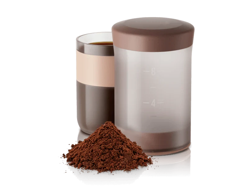 Portable coffee cup, no filter paper required, quick to clean