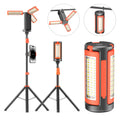 Rechargeable Portable 3-Head LED Work Light Camping Flashlight with 67-Inch Adjustable Tripod
