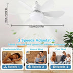 Socket Ceiling Fan Light – Screw-In Base Installation For Instant Breeze & Brightness