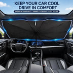 ☀️Car Sunshade – Effective Heat Insulation, UV Block & Easy Foldable Auto Windshield Protector
