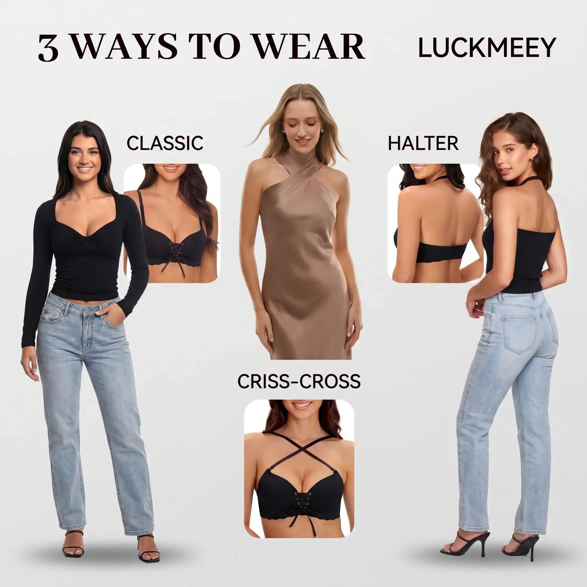 Drawstring Push Up Bra | Instant Cleavage & Anti-Sagging | Add 2 Cups Padded Wireless Strapless Bras Comfort Bra for A B C Cups Womenswear Minimalist