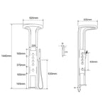 LED Rainfall Shower Panel Stainless steel Multi-Function Shower System
