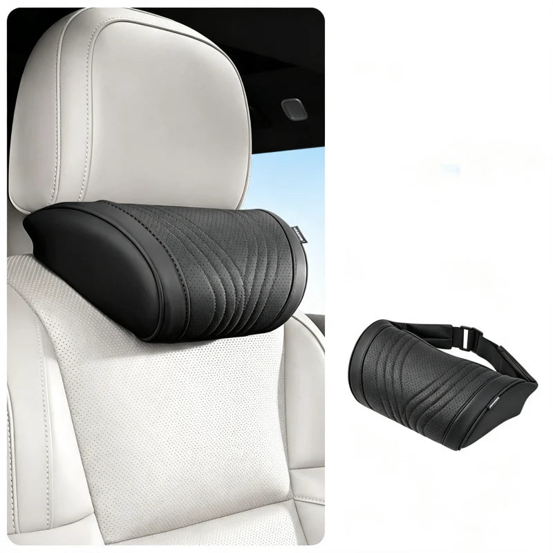🚗💤 Universal memory foam car headrest and neck pillow, ideal for long-distance road trips