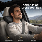 🚗💤 Universal memory foam car headrest and neck pillow, ideal for long-distance road trips