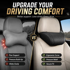 🚗💤 Universal memory foam car headrest and neck pillow, ideal for long-distance road trips