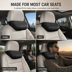 🚗💤 Universal memory foam car headrest and neck pillow, ideal for long-distance road trips