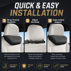 🚗💤 Universal memory foam car headrest and neck pillow, ideal for long-distance road trips