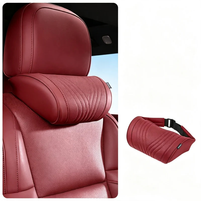 🚗💤 Universal memory foam car headrest and neck pillow, ideal for long-distance road trips