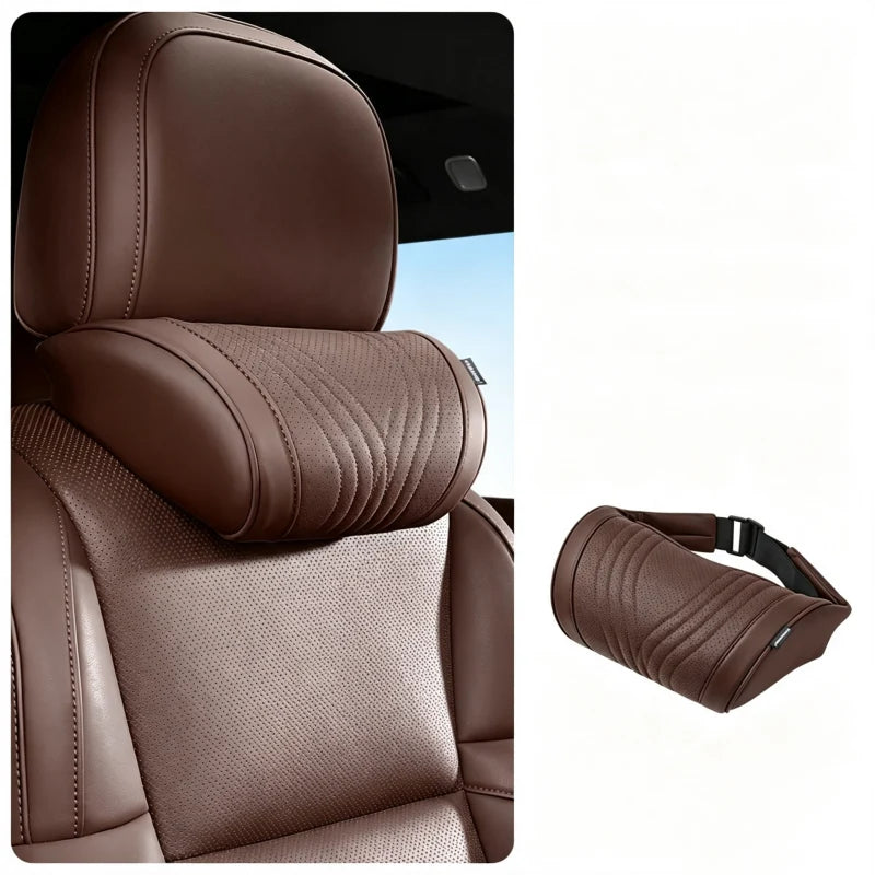 🚗💤 Universal memory foam car headrest and neck pillow, ideal for long-distance road trips