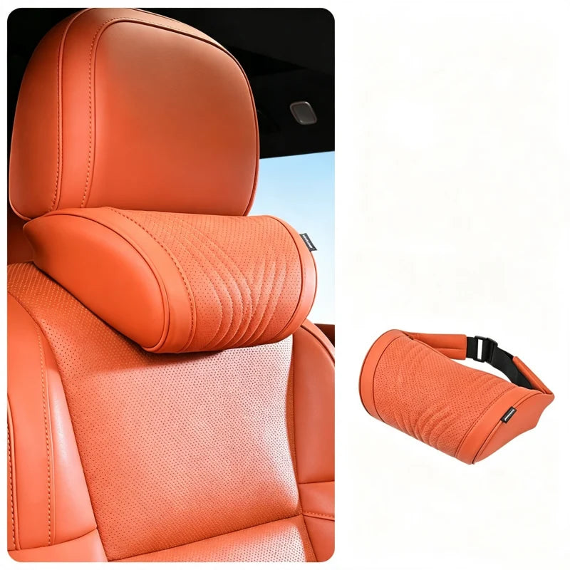 🚗💤 Universal memory foam car headrest and neck pillow, ideal for long-distance road trips