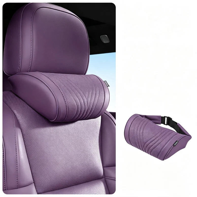 🚗💤 Universal memory foam car headrest and neck pillow, ideal for long-distance road trips